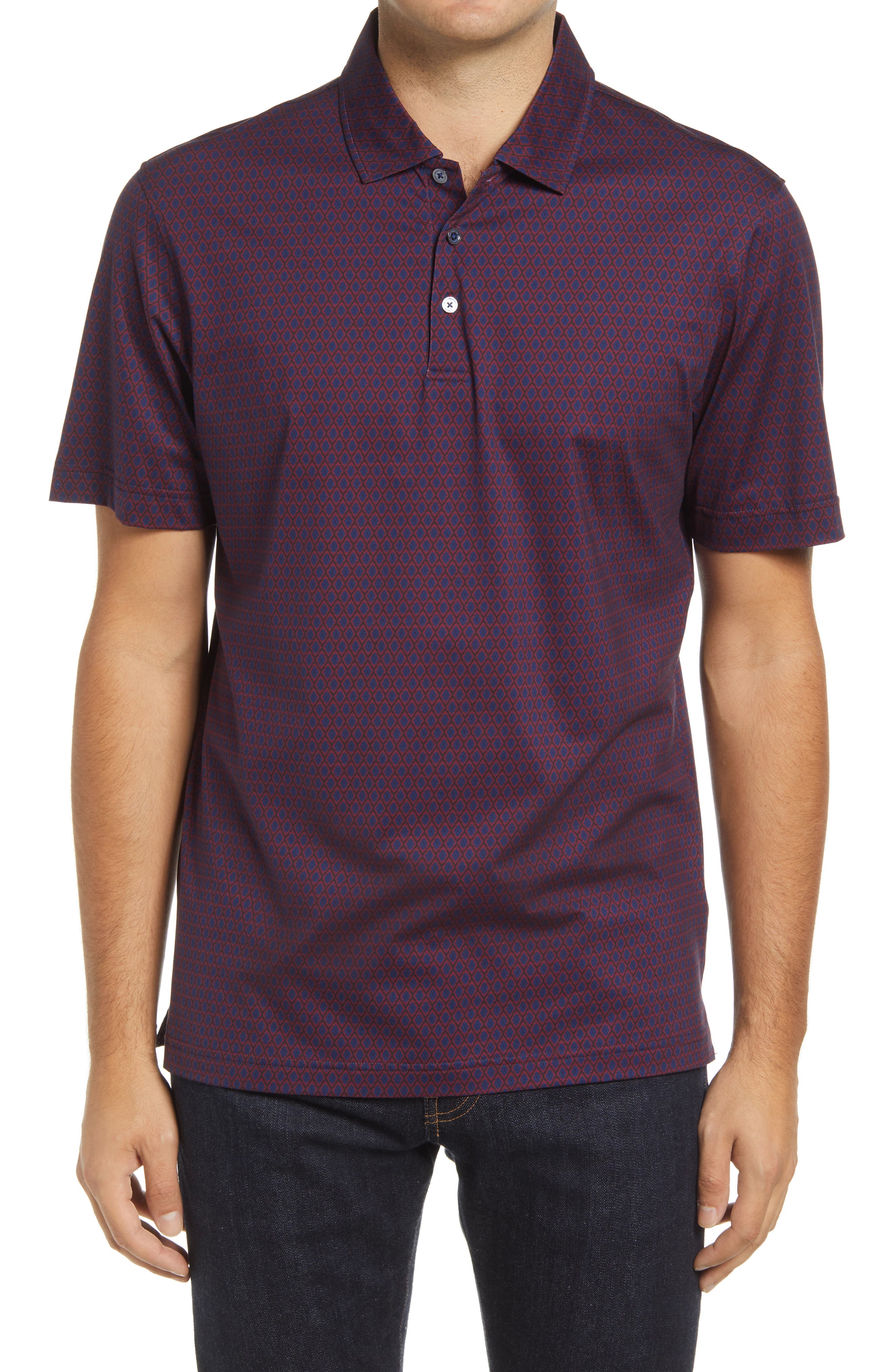 Bugatchi Mens Darby Digital Polo Shirt Bugatchi Mens Darby Digital Polo Shirt